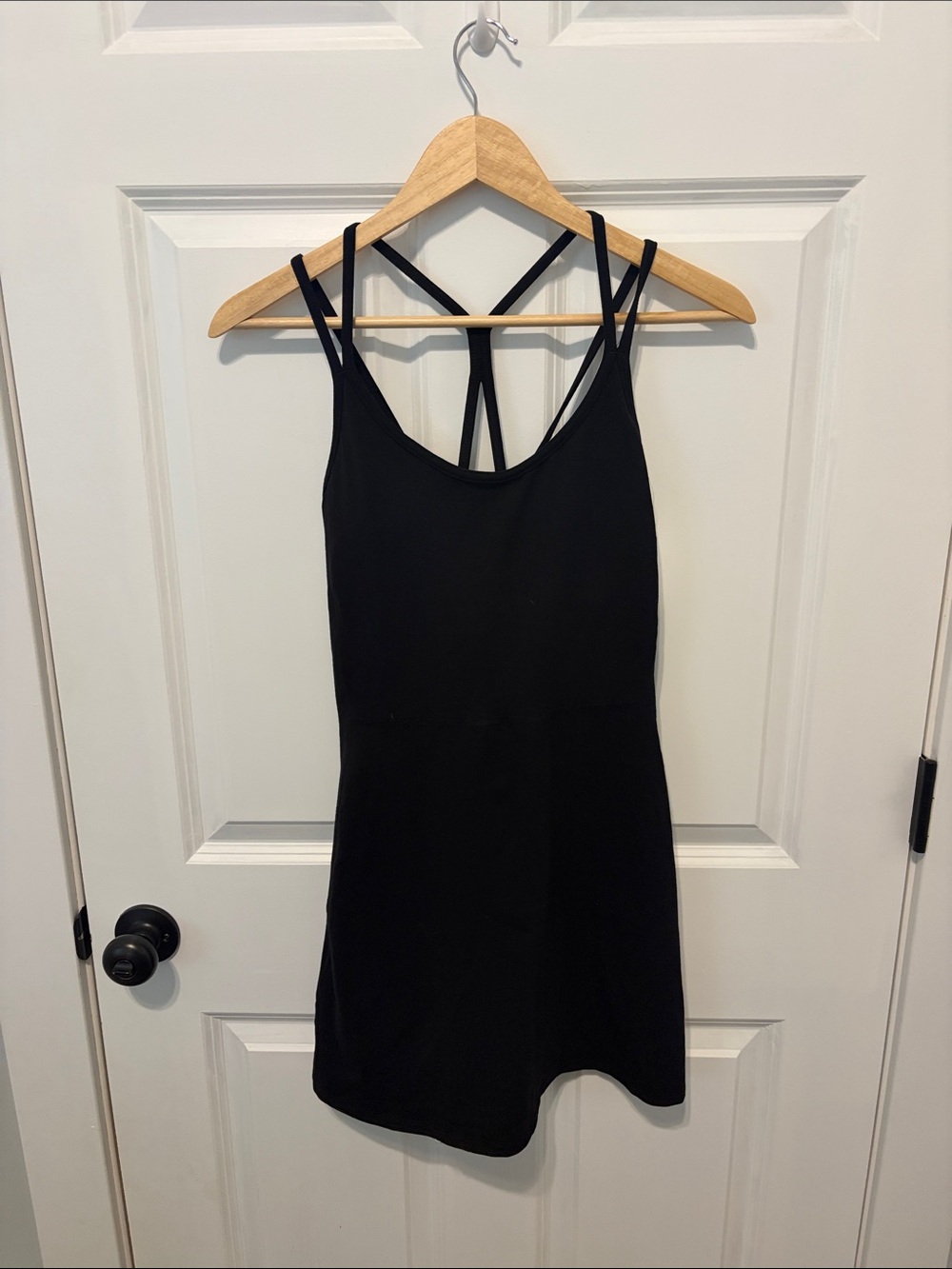 Old Navy Black Strappy Active Mini Dress